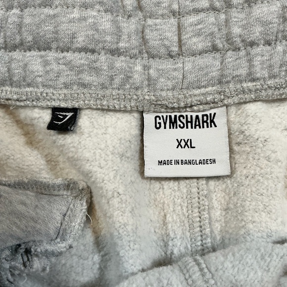 Gymshark Crest 7" Shorts Light Gray Fleece Athletic Training Shorts Men Size XXL - Picture 6 of 9